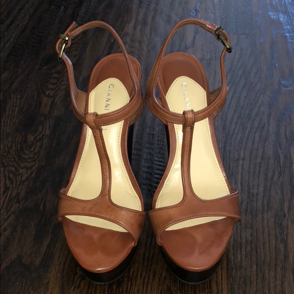 Leather Gianni Binni Wedges